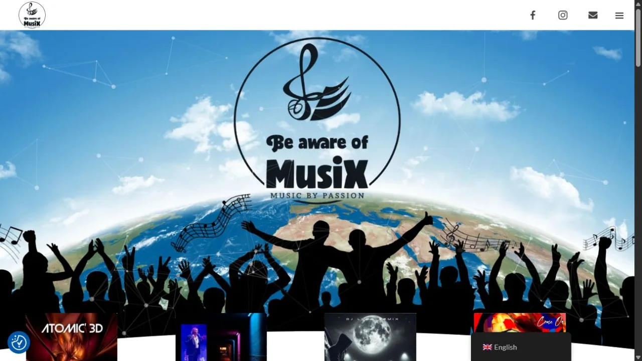 Page d’accueil du site Be Aware of Musix